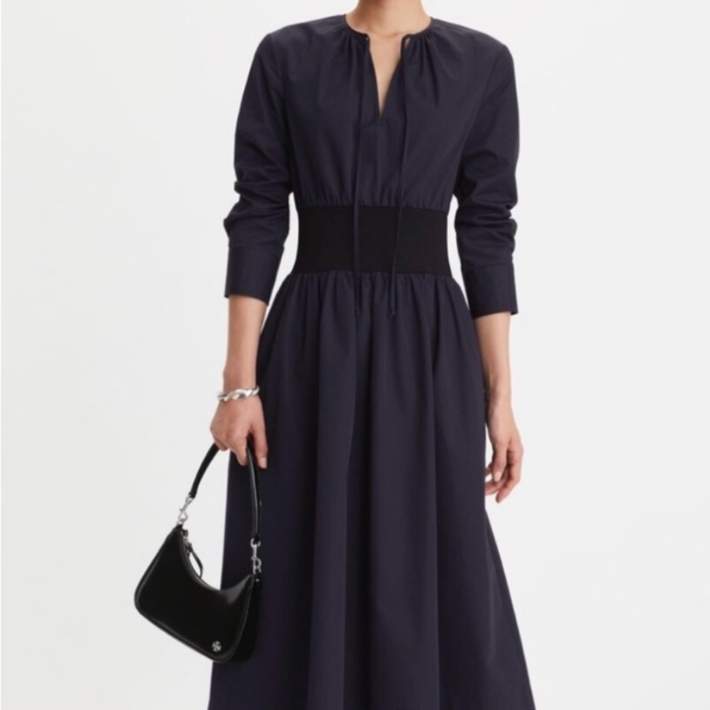 Tory Burch Elegant Black Long-Sleeve Dress